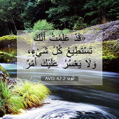 Picture 07 - أَيُّوبَ 42:2 AVD - «قَدْ عَلِمْتُ أَنَّكَ - Bible Verse Picture
