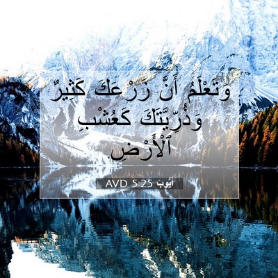 Picture 07 - أَيُّوبَ 5:25 AVD - وَتَعْلَمُ أَنَّ زَرْعَكَ - Bible Verse Picture
