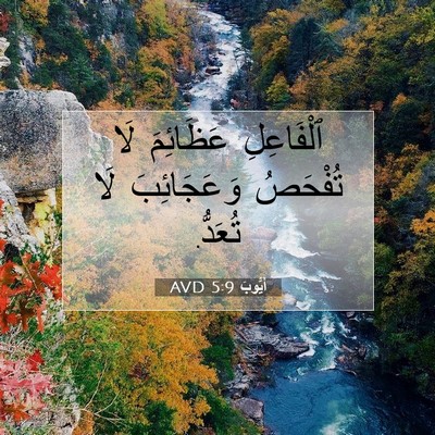 Picture 07 - أَيُّوبَ 5:9 AVD - ٱلْفَاعِلِ عَظَائِمَ لَا - Bible Verse Picture