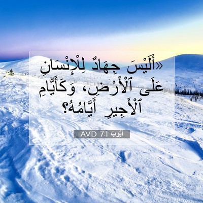 Picture 07 - أَيُّوبَ 7:1 AVD - «أَلَيْسَ جِهَادٌ - Bible Verse Picture