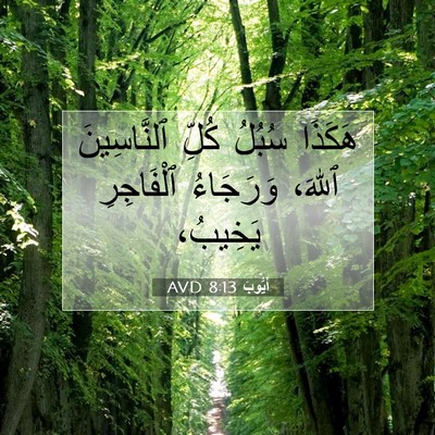 Picture 07 - أَيُّوبَ 8:13 AVD - هَكَذَا سُبُلُ كُلِّ - Bible Verse Picture