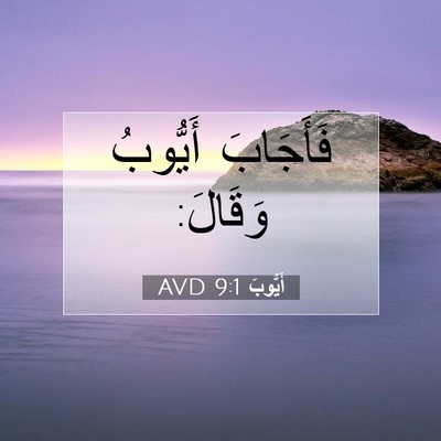 Picture 07 - أَيُّوبَ 9:1 AVD - فَأَجَابَ أَيُّوبُ - Bible Verse Picture