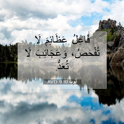 Picture 07 - أَيُّوبَ 9:10 AVD - فَاعِلُ عَظَائِمَ لَا - Bible Verse Picture