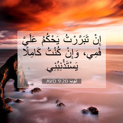 Picture 07 - أَيُّوبَ 9:20 AVD - إِنْ تَبَرَّرْتُ يَحْكُمُ - Bible Verse Picture