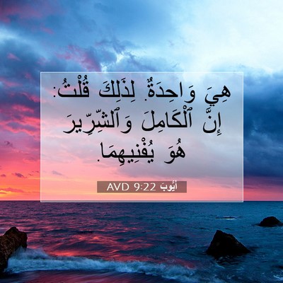 Picture 07 - أَيُّوبَ 9:22 AVD - هِيَ وَاحِدَةٌ. لِذَلِكَ - Bible Verse Picture