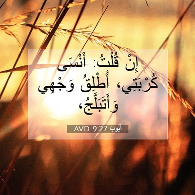 Picture 07 - أَيُّوبَ 9:27 AVD - إِنْ قُلْتُ: أَنْسَى - Bible Verse Picture