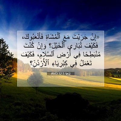 Picture 07 - إِرْمِيَا 12:5 AVD - «إِنْ جَرَيْتَ مَعَ - Bible Verse Picture