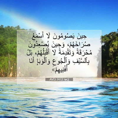 Picture 07 - إِرْمِيَا 14:12 AVD - حِينَ يَصُومُونَ لَا - Bible Verse Picture