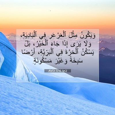 Picture 07 - إِرْمِيَا 17:6 AVD - وَيَكُونُ مِثْلَ - Bible Verse Picture