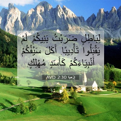Picture 07 - إِرْمِيَا 2:30 AVD - لِبَاطِلٍ ضَرَبْتُ - Bible Verse Picture