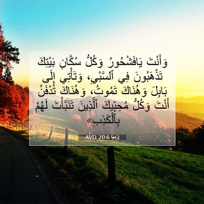 Picture 07 - إِرْمِيَا 20:6 AVD - وَأَنْتَ يَافَشْحُورُ - Bible Verse Picture