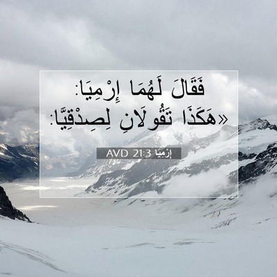 Picture 07 - إِرْمِيَا 21:3 AVD - فَقَالَ لَهُمَا إِرْمِيَا: - Bible Verse Picture