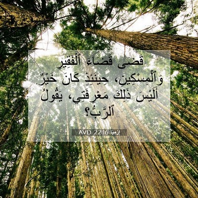 Picture 07 - إِرْمِيَا 22:16 AVD - قَضَى قَضَاءَ ٱلْفَقِيرِ - Bible Verse Picture