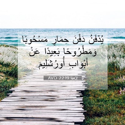 Picture 07 - إِرْمِيَا 22:19 AVD - يُدْفَنُ دَفْنَ حِمَارٍ - Bible Verse Picture