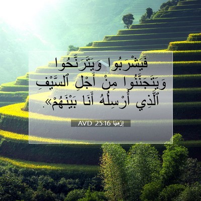 Picture 07 - إِرْمِيَا 25:16 AVD - فَيَشْرَبُوا - Bible Verse Picture