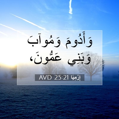 Picture 07 - إِرْمِيَا 25:21 AVD - وَأَدُومَ وَمُوآبَ - Bible Verse Picture