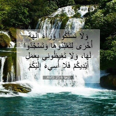 Picture 07 - إِرْمِيَا 25:6 AVD - وَلَا تَسْلُكُوا وَرَاءَ - Bible Verse Picture