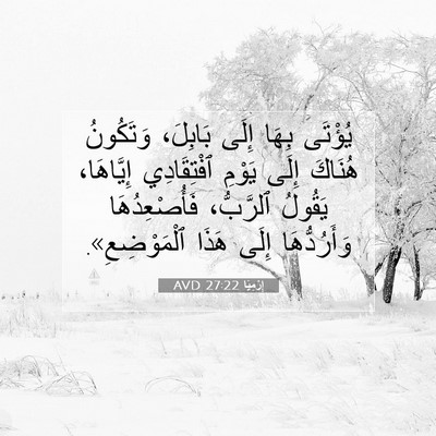 Picture 07 - إِرْمِيَا 27:22 AVD - يُؤْتَى بِهَا إِلَى - Bible Verse Picture