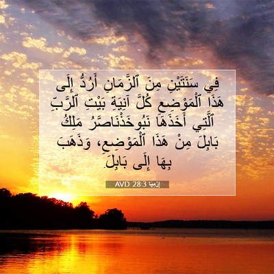 Picture 07 - إِرْمِيَا 28:3 AVD - فِي سَنَتَيْنِ مِنَ - Bible Verse Picture