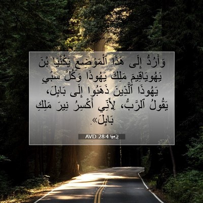 Picture 07 - إِرْمِيَا 28:4 AVD - وَأَرُدُّ إِلَى هَذَا - Bible Verse Picture