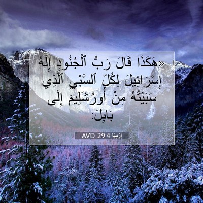 Picture 07 - إِرْمِيَا 29:4 AVD - «هَكَذَا قَالَ رَبُّ - Bible Verse Picture