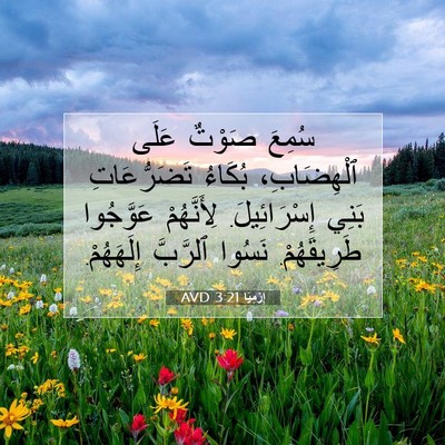 Picture 07 - إِرْمِيَا 3:21 AVD - سُمِعَ صَوْتٌ عَلَى - Bible Verse Picture