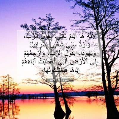 Picture 07 - إِرْمِيَا 30:3 AVD - لِأَنَّهُ هَا أَيَّامٌ - Bible Verse Picture