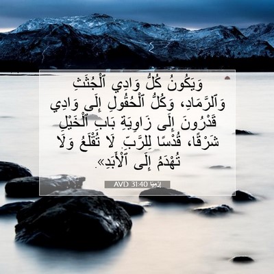 Picture 07 - إِرْمِيَا 31:40 AVD - وَيَكُونُ كُلُّ وَادِي - Bible Verse Picture