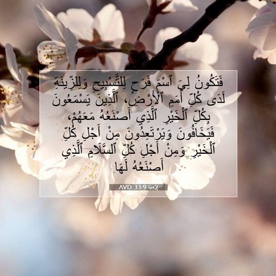 Picture 07 - إِرْمِيَا 33:9 AVD - فَتَكُونُ لِيَ ٱسْمَ - Bible Verse Picture