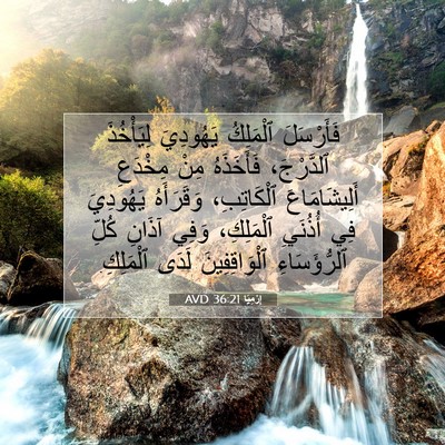 Picture 07 - إِرْمِيَا 36:21 AVD - فَأَرْسَلَ ٱلْمَلِكُ - Bible Verse Picture