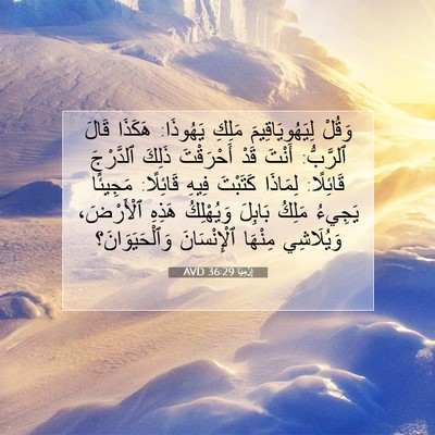 Picture 07 - إِرْمِيَا 36:29 AVD - وَقُلْ لِيَهُويَاقِيمَ - Bible Verse Picture