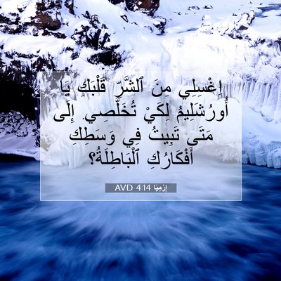 Picture 07 - إِرْمِيَا 4:14 AVD - اِغْسِلِي مِنَ ٱلشَّرِّ - Bible Verse Picture