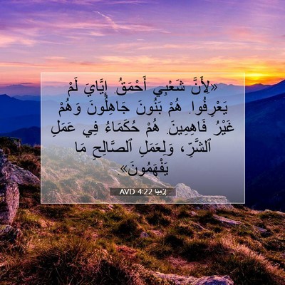 Picture 07 - إِرْمِيَا 4:22 AVD - «لِأَنَّ شَعْبِي أَحْمَقُ. - Bible Verse Picture