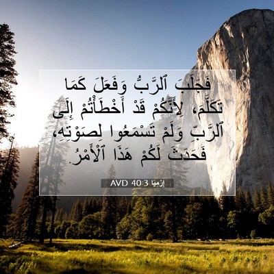 Picture 07 - إِرْمِيَا 40:3 AVD - فَجَلَبَ ٱلرَّبُّ - Bible Verse Picture