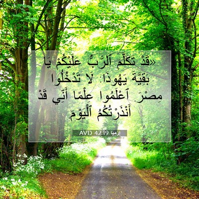 Picture 07 - إِرْمِيَا 42:19 AVD - «قَدْ تَكَلَّمَ ٱلرَّبُّ - Bible Verse Picture