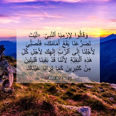 Picture 07 - إِرْمِيَا 42:2 AVD - وَقَالُوا لِإِرْمِيَا - Bible Verse Picture
