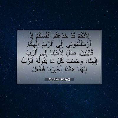 Picture 07 - إِرْمِيَا 42:20 AVD - لِأَنَّكُمْ قَدْ - Bible Verse Picture