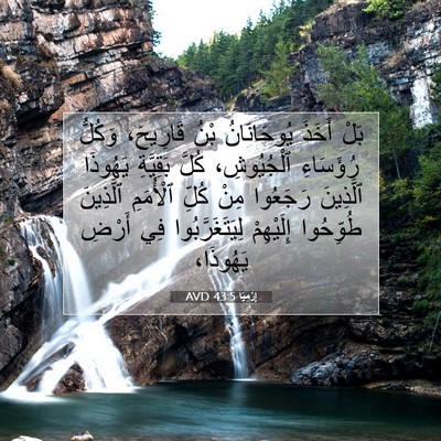 Picture 07 - إِرْمِيَا 43:5 AVD - بَلْ أَخَذَ يُوحَانَانُ - Bible Verse Picture