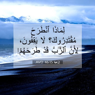Picture 07 - إِرْمِيَا 46:15 AVD - لِمَاذَا ٱنْطَرَحَ - Bible Verse Picture