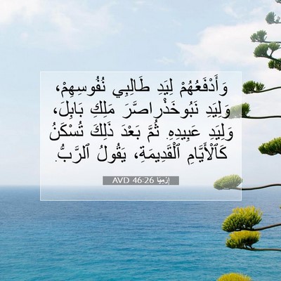 Picture 07 - إِرْمِيَا 46:26 AVD - وَأَدْفَعُهُمْ لِيَدِ - Bible Verse Picture