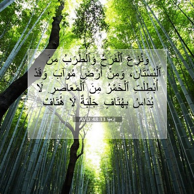 Picture 07 - إِرْمِيَا 48:33 AVD - وَنُزِعَ ٱلْفَرَحُ - Bible Verse Picture