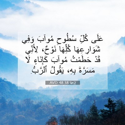 Picture 07 - إِرْمِيَا 48:38 AVD - عَلَى كُلِّ سُطُوحِ مُوآبَ - Bible Verse Picture