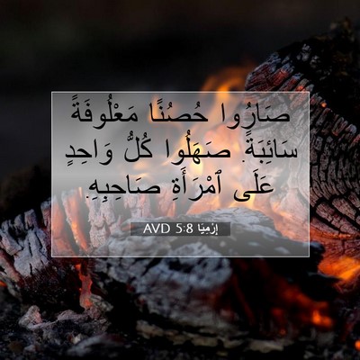 Picture 07 - إِرْمِيَا 5:8 AVD - صَارُوا حُصُنًا - Bible Verse Picture