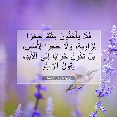 Picture 07 - إِرْمِيَا 51:26 AVD - فَلَا يَأْخُذُونَ مِنْكَ - Bible Verse Picture