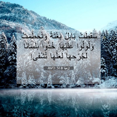 Picture 07 - إِرْمِيَا 51:8 AVD - سَقَطَتْ بَابِلُ بَغْتَةً - Bible Verse Picture
