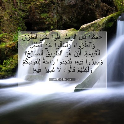 Picture 07 - إِرْمِيَا 6:16 AVD - «هَكَذَا قَالَ ٱلرَّبُّ: - Bible Verse Picture