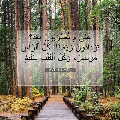 Picture 07 - إِشَعْيَاءَ 1:5 AVD - عَلَى مَ تُضْرَبُونَ - Bible Verse Picture