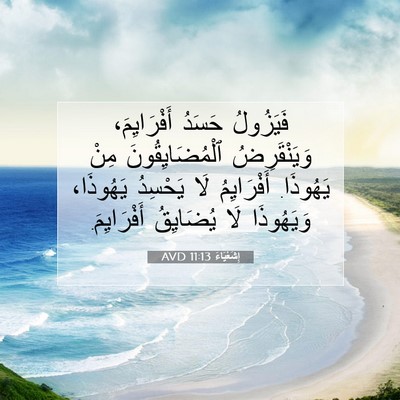 Picture 07 - إِشَعْيَاءَ 11:13 AVD - فَيَزُولُ حَسَدُ - Bible Verse Picture