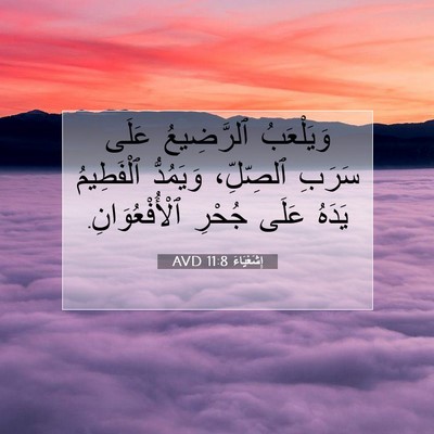 Picture 07 - إِشَعْيَاءَ 11:8 AVD - وَيَلْعَبُ ٱلرَّضِيعُ - Bible Verse Picture
