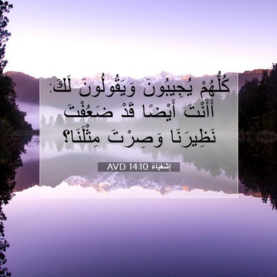 Picture 07 - إِشَعْيَاءَ 14:10 AVD - كُلُّهُمْ يُجِيبُونَ - Bible Verse Picture